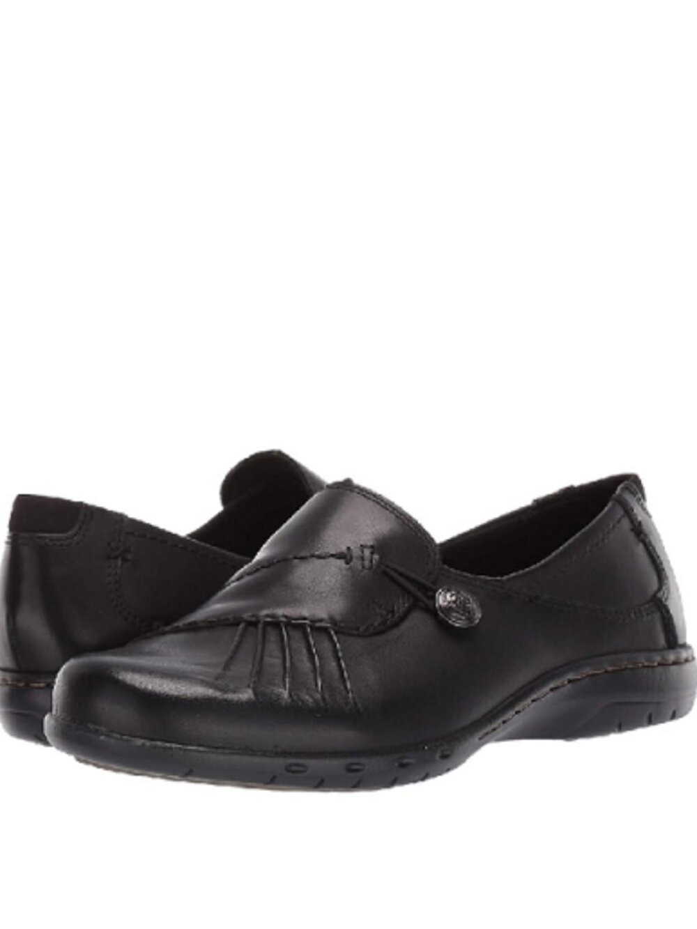Cobb Hill Rockport Paulette Black Leather Cushion Comfort Loafers Size 9 NWOB